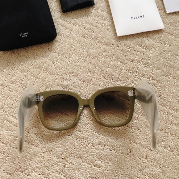 Celine Olive Green Square Sunglasses main image 15